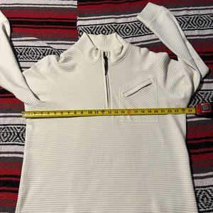 Billy Reid Quilted 1/2 Zip XL White